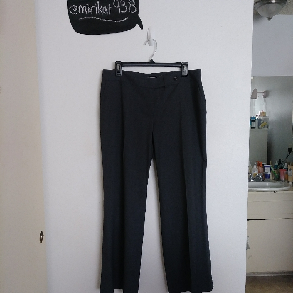 Calvin Klein Solid Wide Leg Cropped Pants